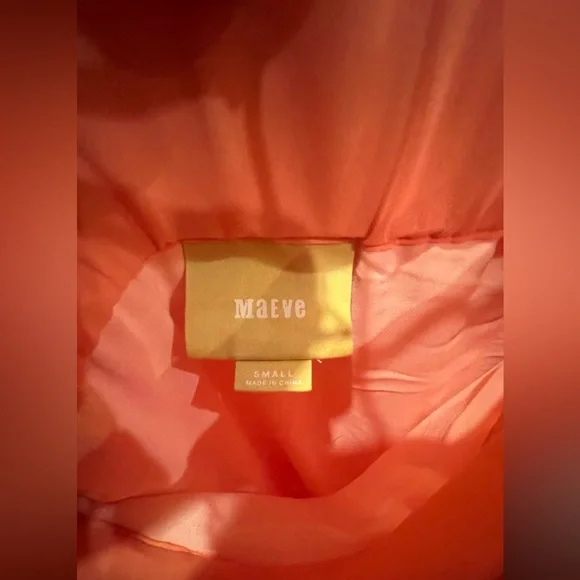 Anthropologie || Maeve Zocalo Pleated Chiffon Maxi Skirt Slit Orange Peach - Picture 5 of 9